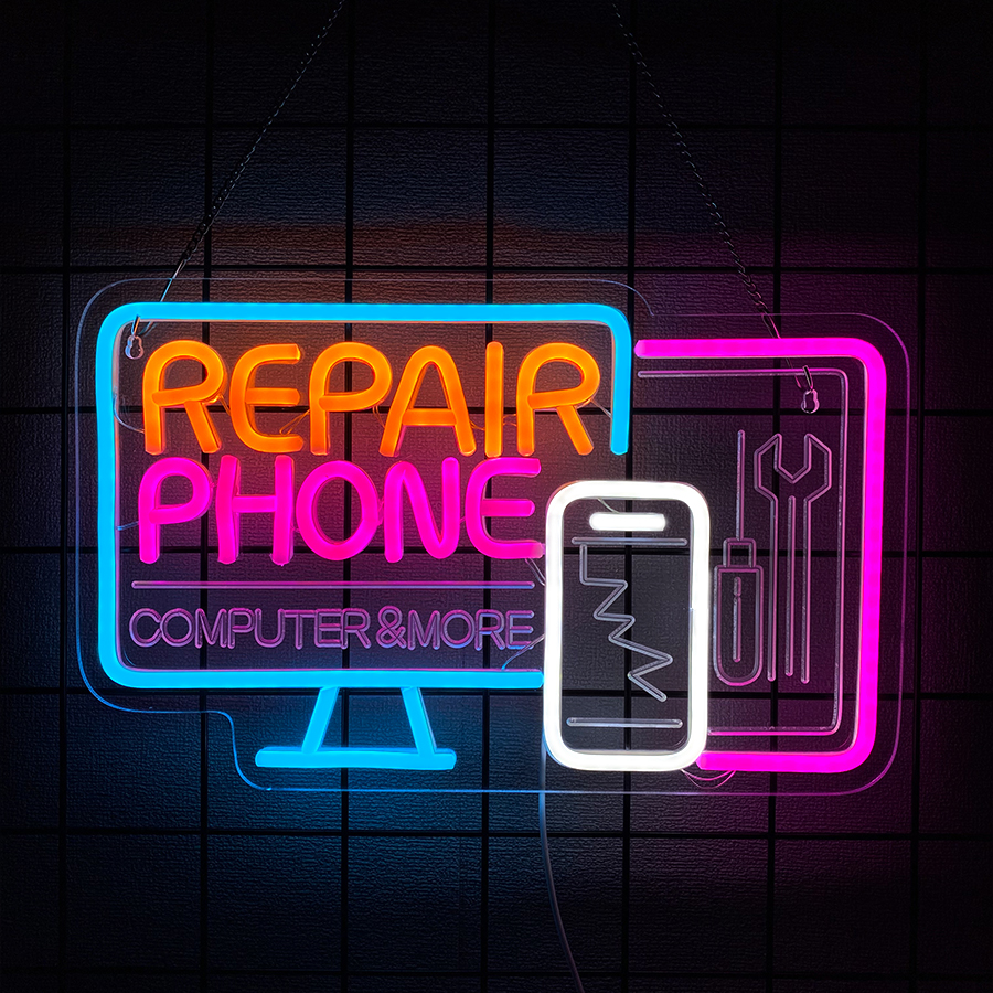 Electronics Repair Shops - Phone Repair Neon Signs, 3D Carved