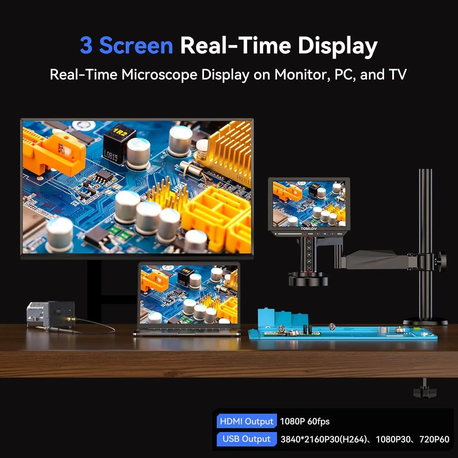 TOMLOV 4K Autofocus Digital Mi - Electronics Repair Microscope 评论和价格