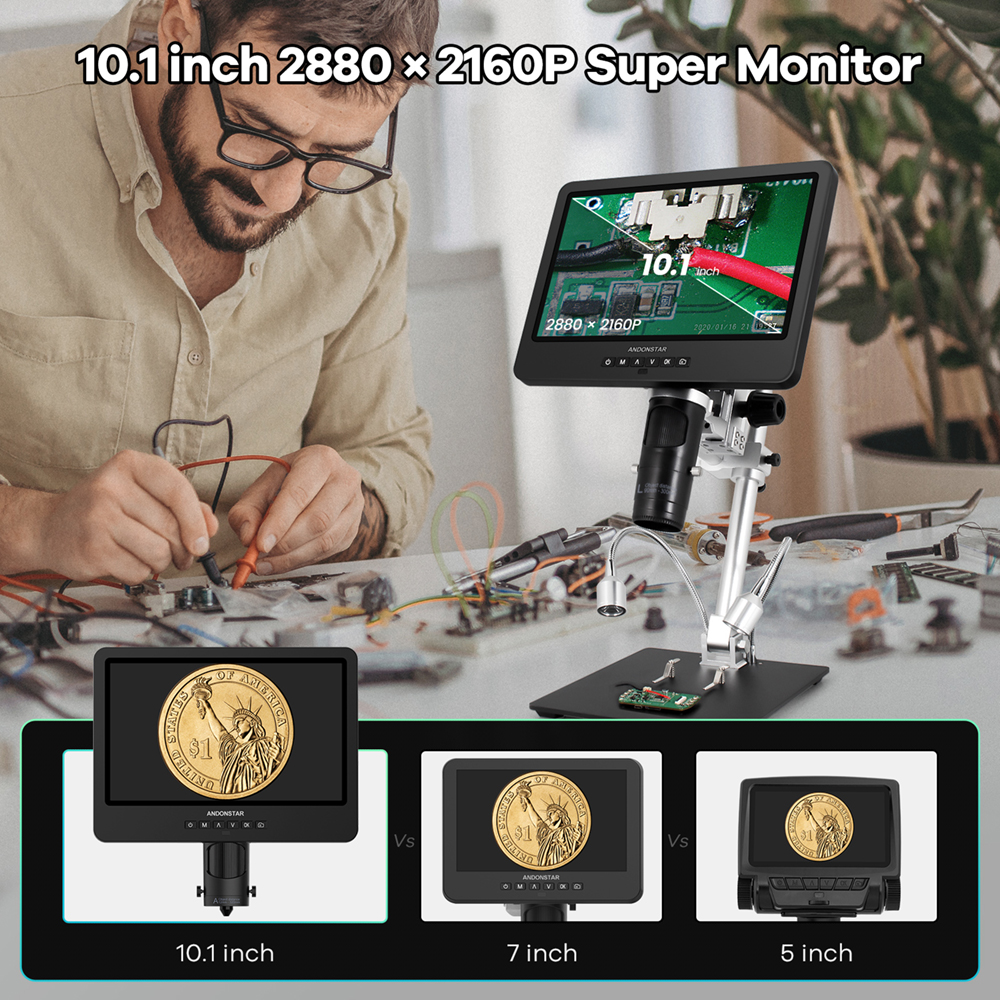 Andonstar Trinocular HDMI USB  - Electronics Repair Microscope 评论和价格