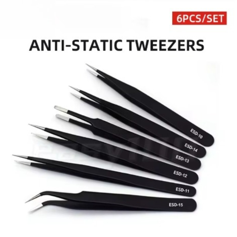 6pcs Precision Tweezers Set ES - Electronics Repair Tool Kit 评论和价格