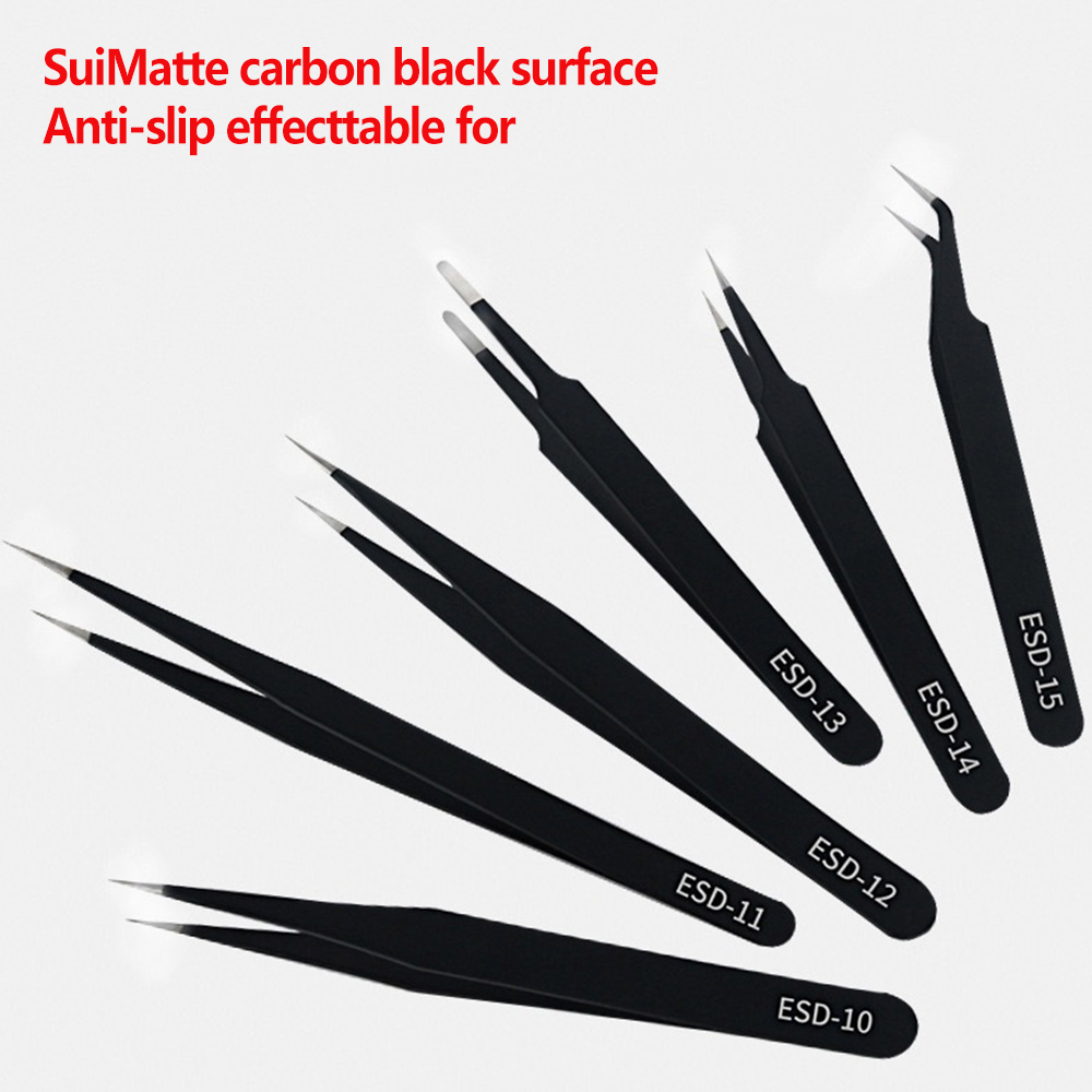 6pcs Precision Tweezers Set ES - Electronics Repair Tool Kit 评论和价格
