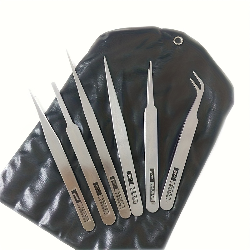 Stainless Steel Tweezers Set 6 - Electronics Repair Tool Kit 评论和价格