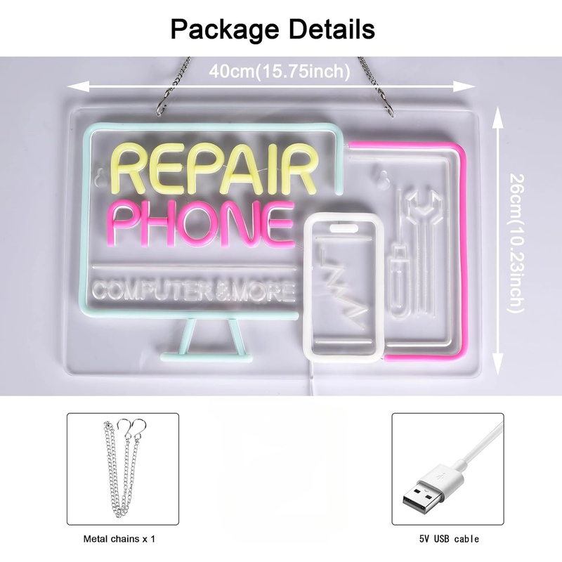 Phone Repair Neon Sign LED Lig - Electronics Repair Shops 评论和价格
