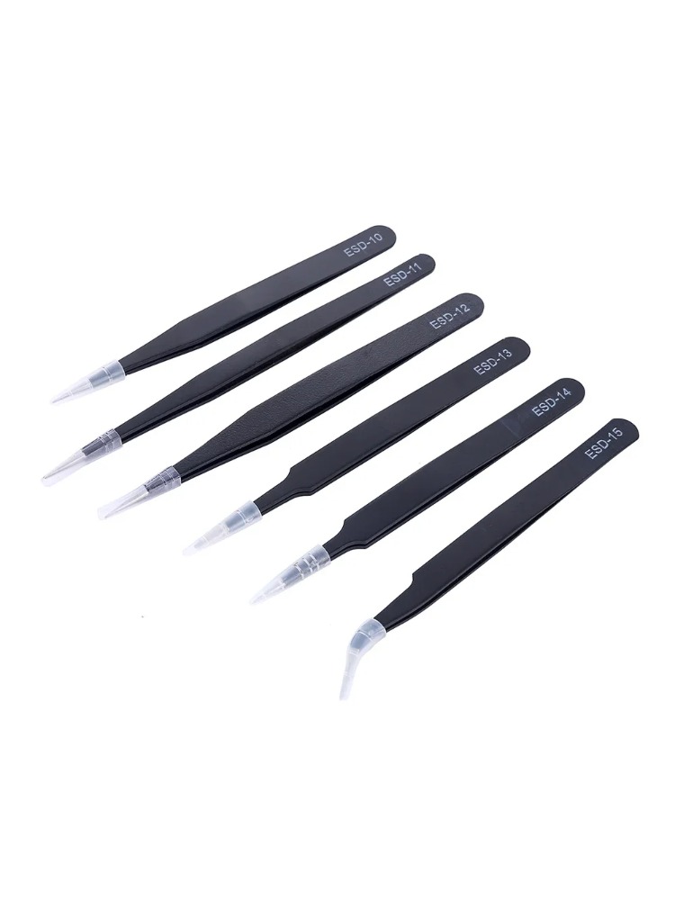 6pcs Precision Tweezers Set ES - Electronics Repair Tool Kit 评论和价格