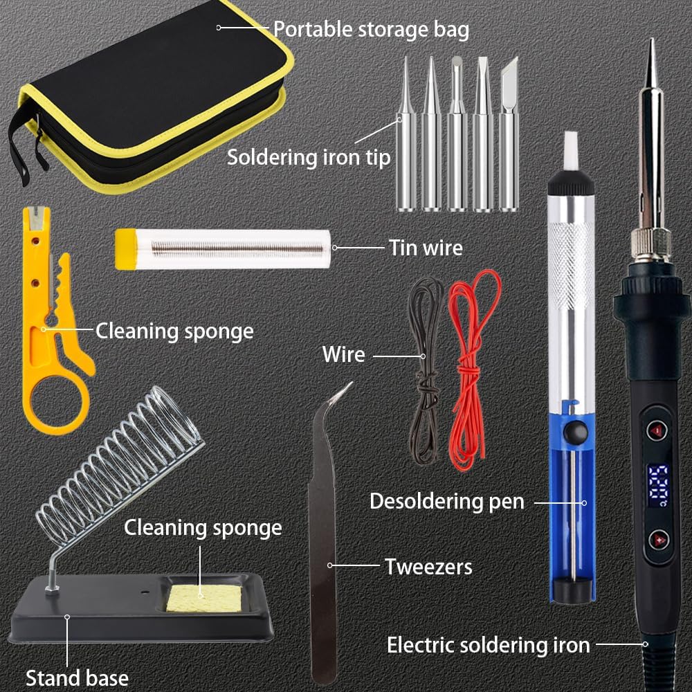 80W Soldering Iron Kit with LC - Electronics Repair Tool Kit 评论和价格