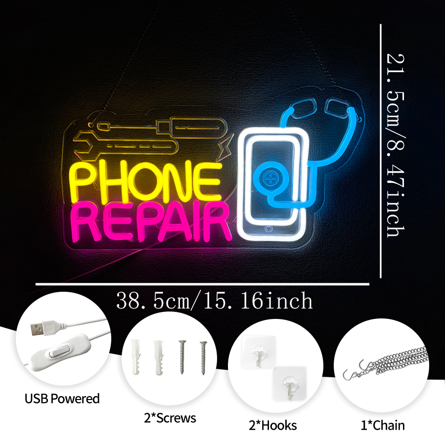 Phone Repair Neon Sign For Wal - Electronics Repair Shops 评论和价格