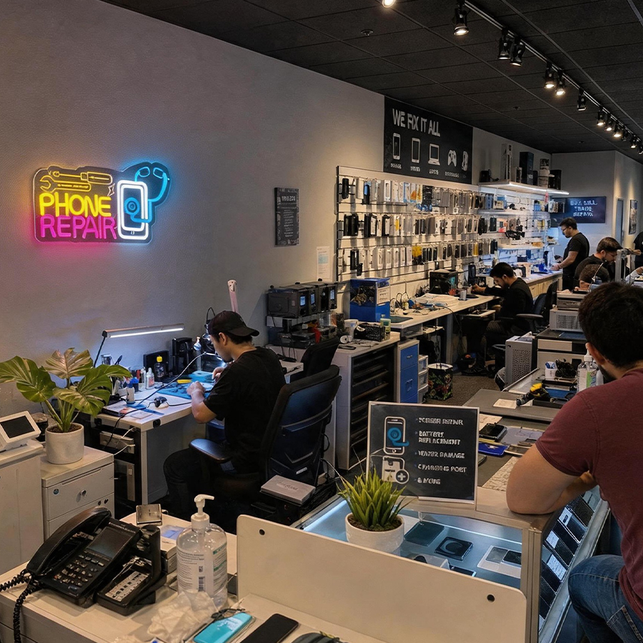 Phone Repair Neon Sign For Wal - Electronics Repair Shops 评论和价格