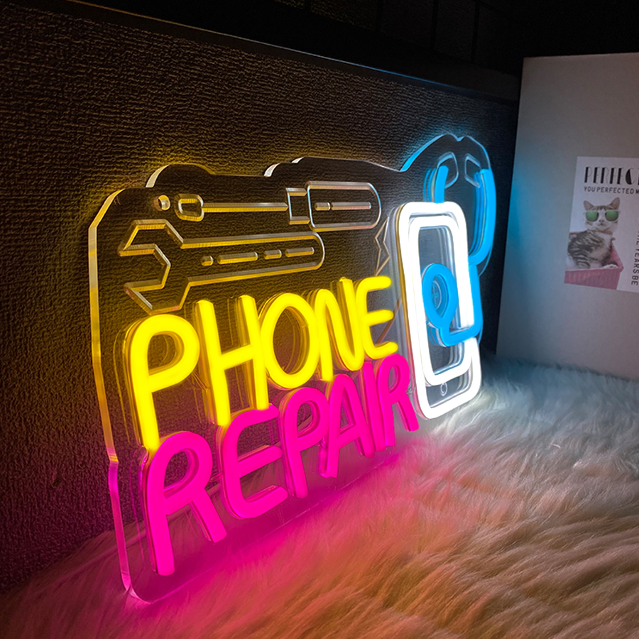 Phone Repair Neon Sign For Wal - Electronics Repair Shops 评论和价格